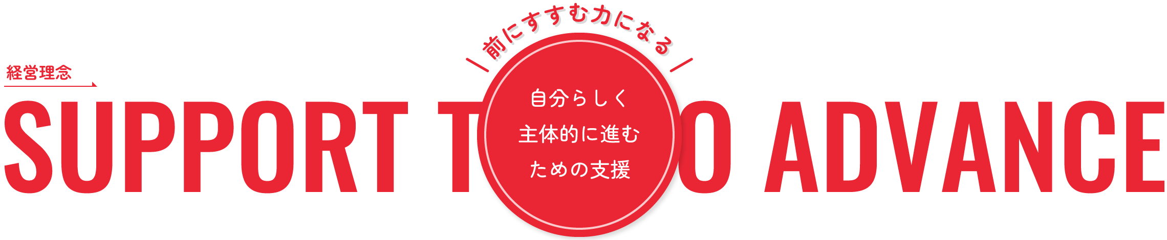 経営理念：前にすすむ力になる。自分らしく主体的に進むための支援